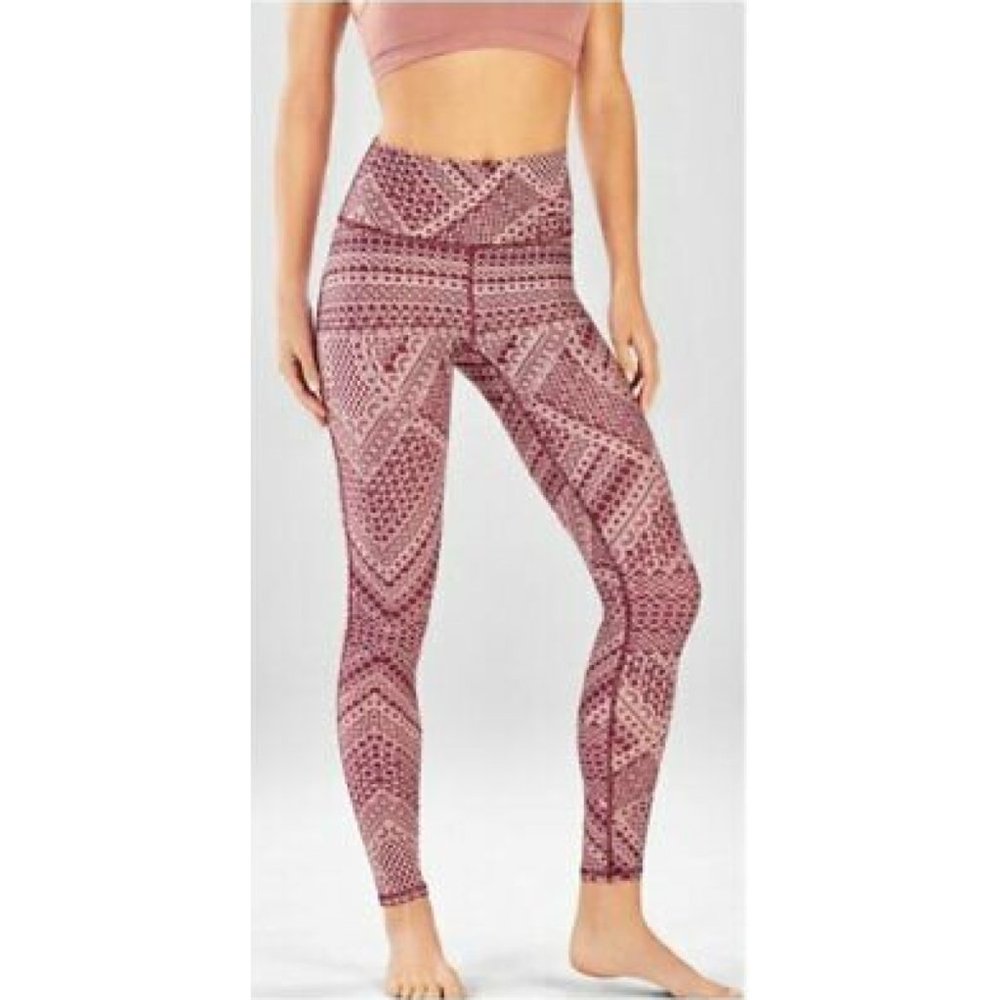 Fabletics Size M Pink Patterned Leggings